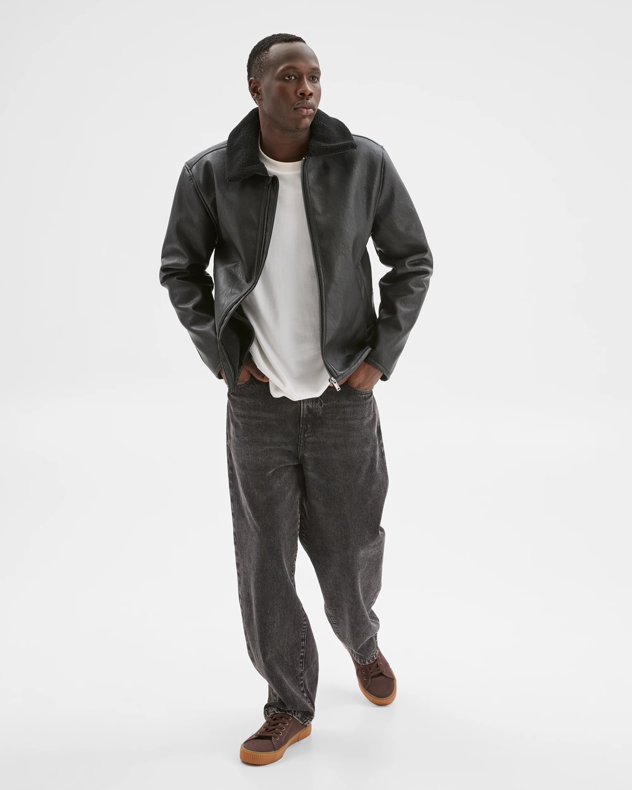 Commons Shirling Vegan Leather Flight Jacket 4 of 6