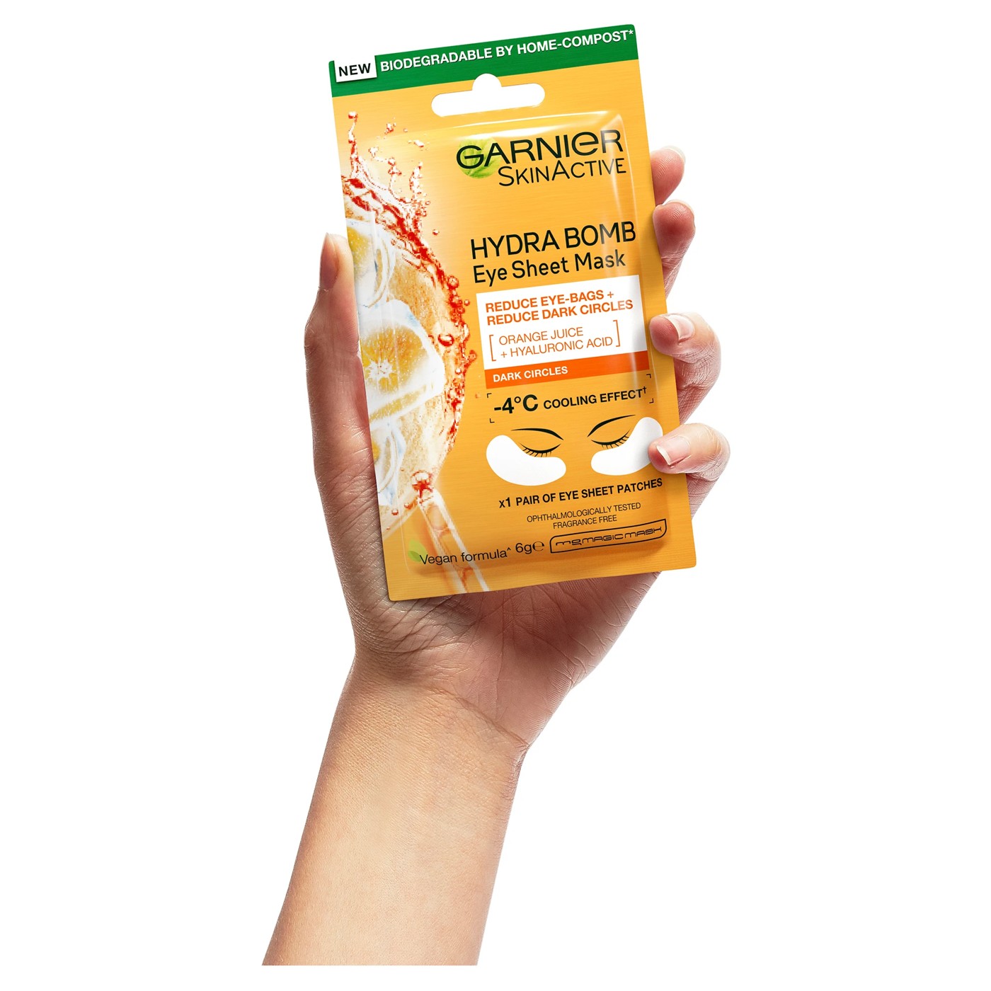 Garnier SkinActive Hydra Bomb Eye Sheet Mask 6g - Orange Juice & Hyaluronic Acid 4 of 6