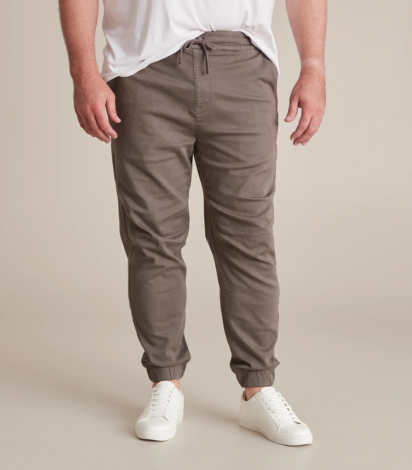 Buy Men Khaki Knitted Drawstring Pants - Organic Cotton Online at