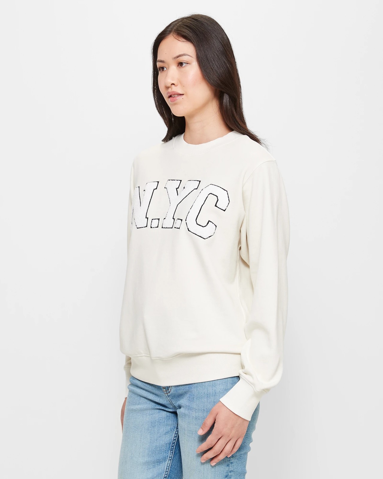 Garment Dyed Crew Jumper - White NYC | Target Australia