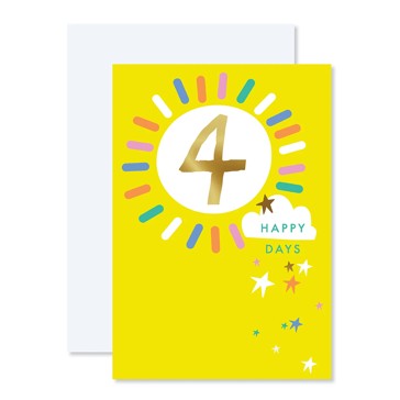 Connections from Hallmark 4th Birthday Card - Happy Days