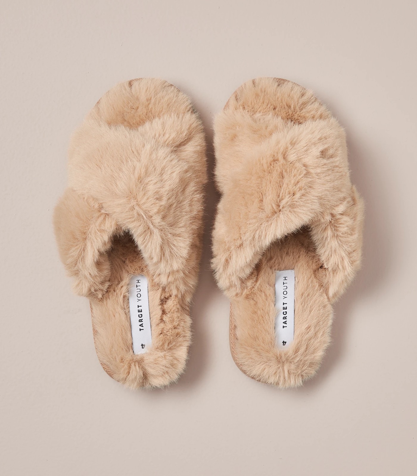 Faux fur best sale slippers target