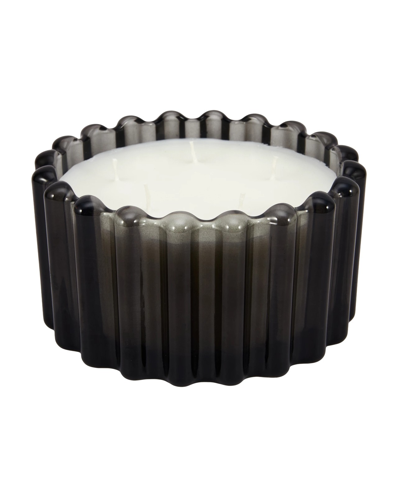 Anko Dark Suede Ribbed Glass Candle 2 of 5
