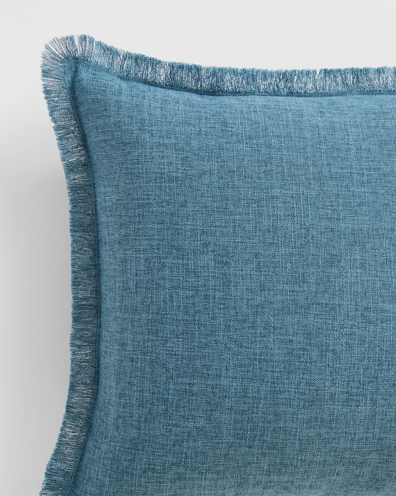 Ellerie Fringe Cushion - Blue Stone 2 of 2