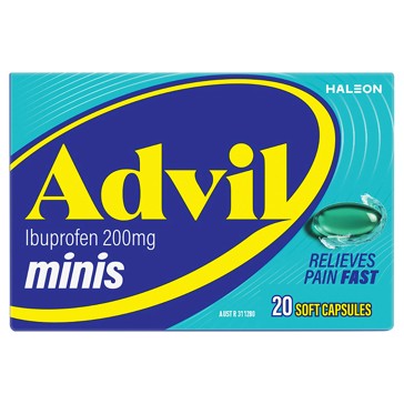 20 pack Advil Ibuprofen 200 mg Minis Liquid Capsules
