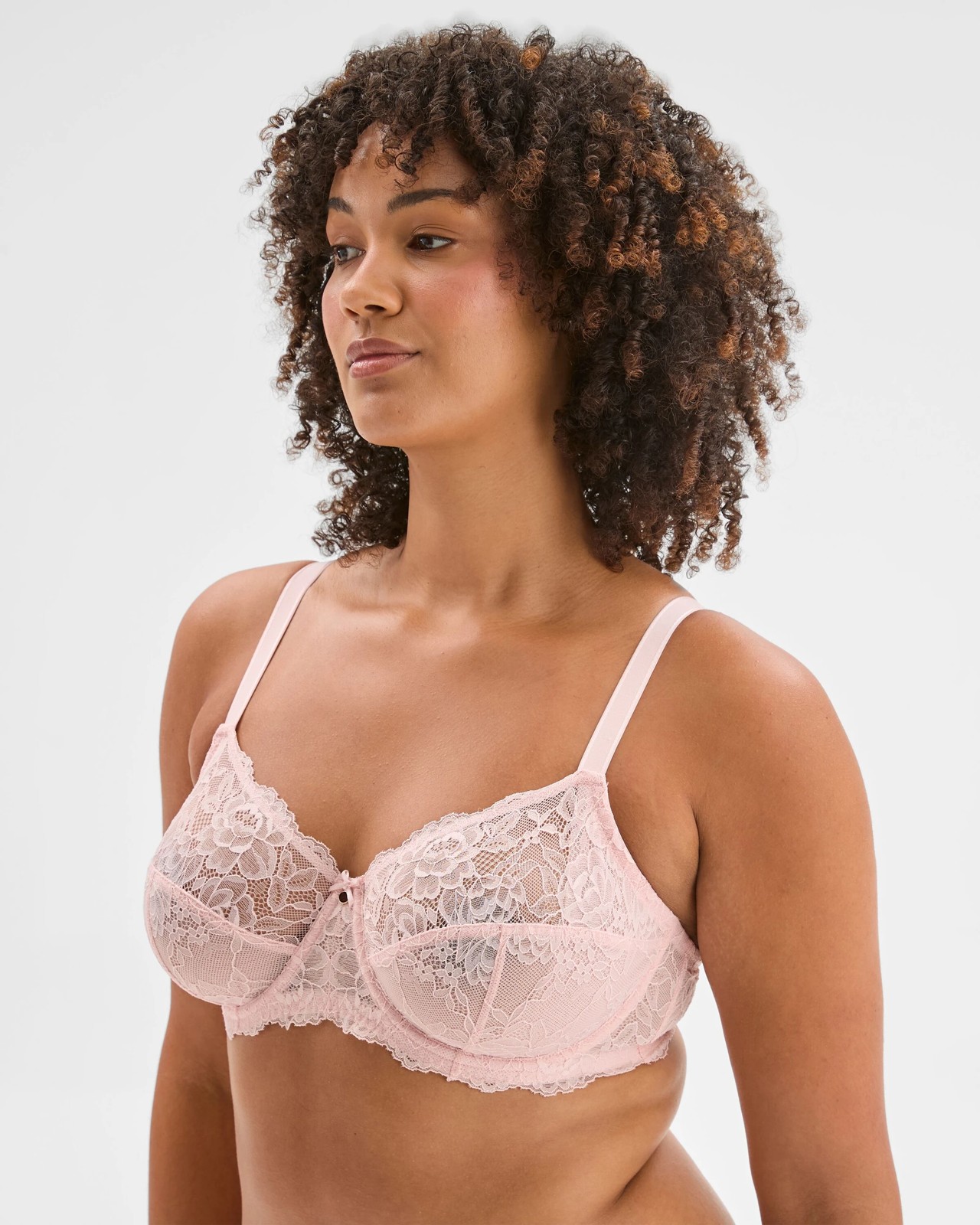 Ariana Fuller Figure Lace Underwire Mesh Bra 3 of 4