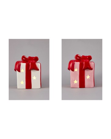Anko Light Up Ceramic Present - Assorted