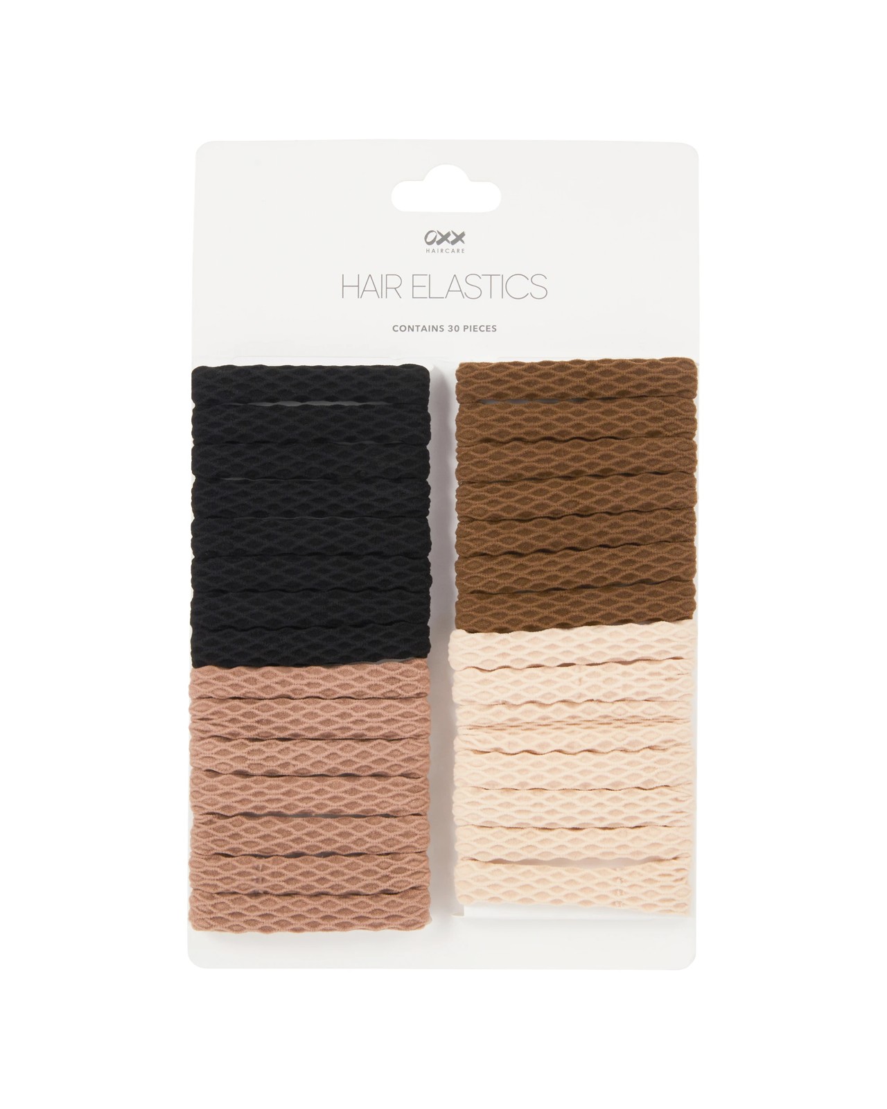 OXX Haircare 30 Piece Hair Elastics - Black and Nude 3 of 3