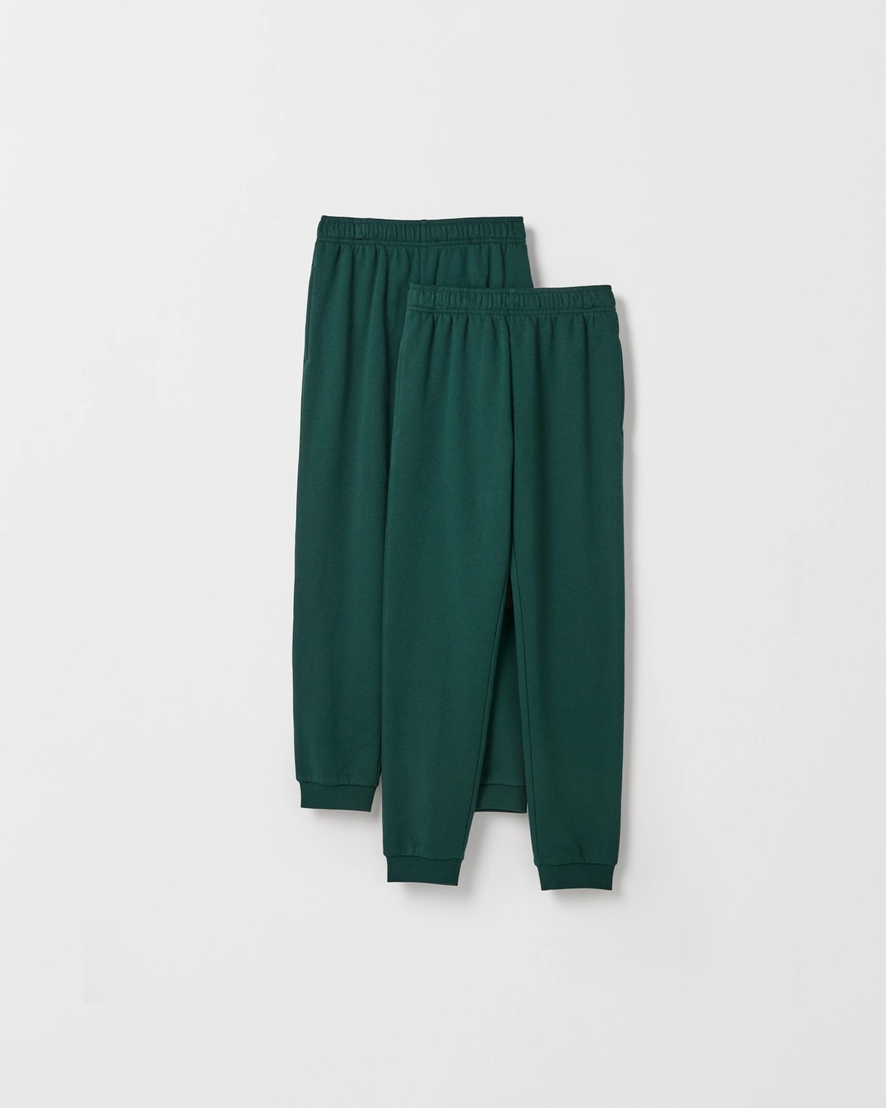 Australian Cotton Blend 2 Pack School Cuffed Trackpants - Bottle Green 4 of 6