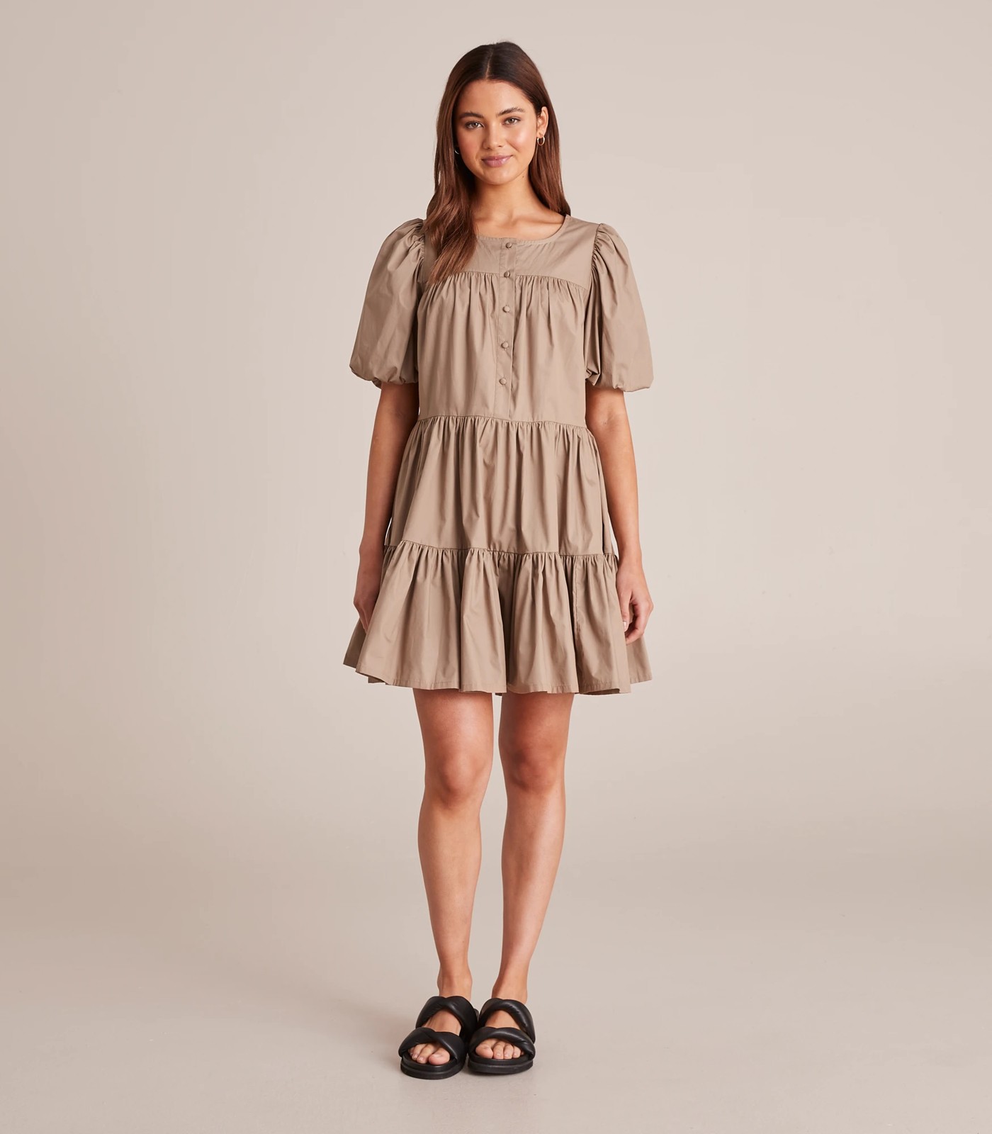 Lily Loves Puff Sleeve Smock Mini Dress 2 of 6