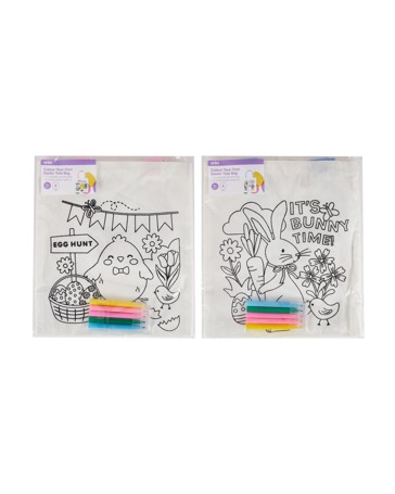 Anko 6 Piece Colour Your Own Easter Tote Bag - Assorted
