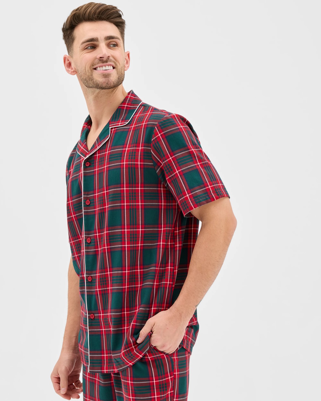 Family Matching Christmas Australian Cotton Mens Pyjama Set - Tartan 3 of 5