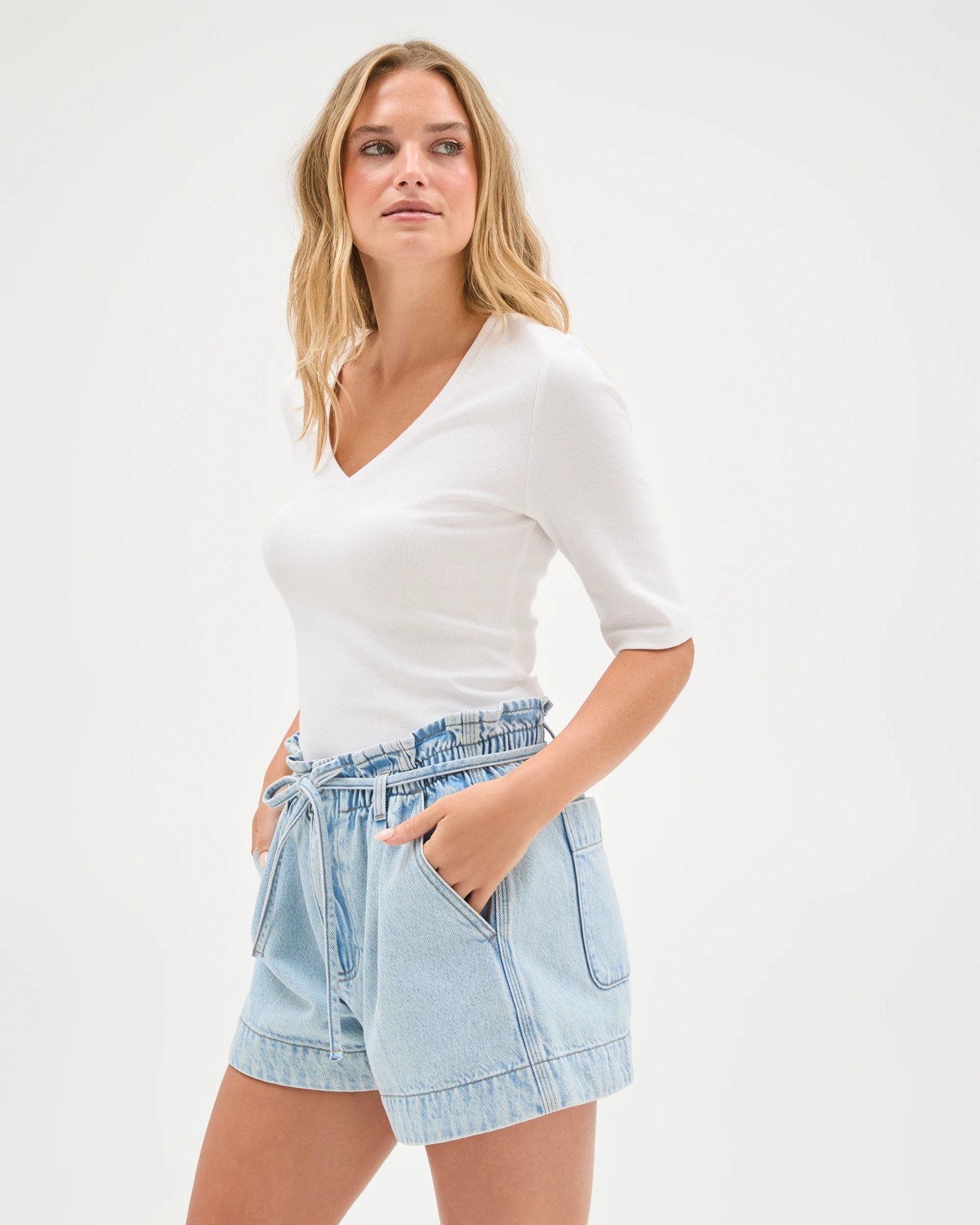 Lily Loves Paperbag Denim Shorts 4 of 5