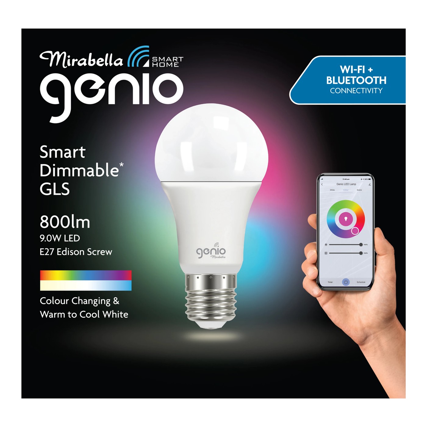 Mirabella Genio Wi-Fi Dimmable 9W LED GLS 2 of 5
