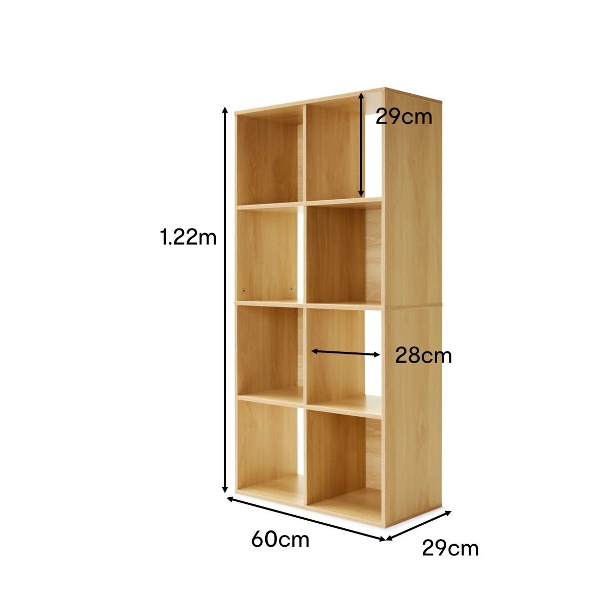 Anko 8 Cube Display Storage Unit - Oak 2 of 3