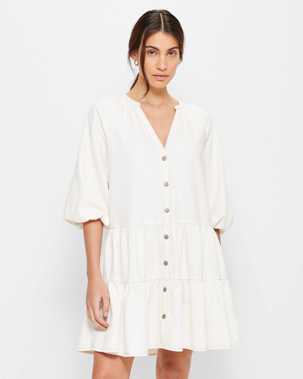 H&m white hot sale denim dress