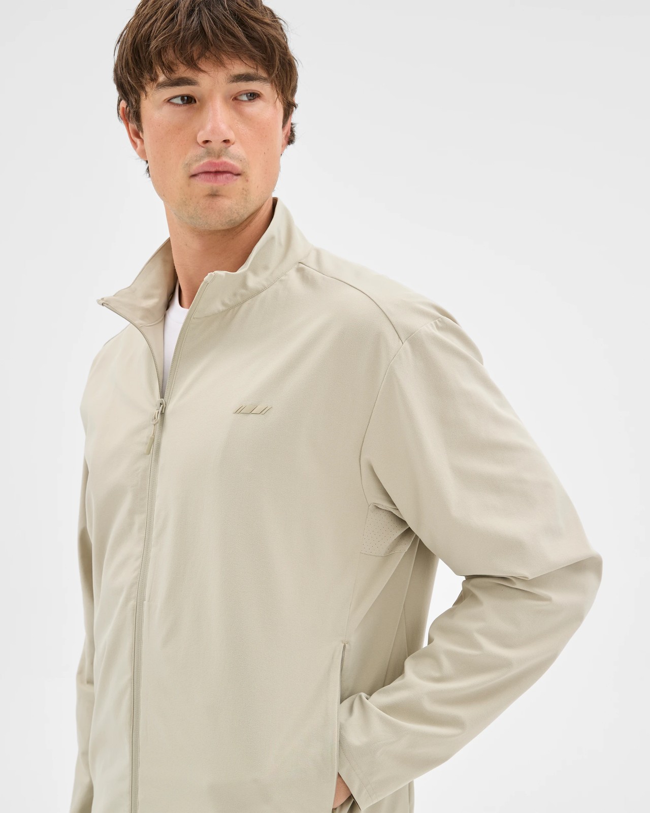 Active Zip Through Textured Jumper - Agate Grey 5 of 5