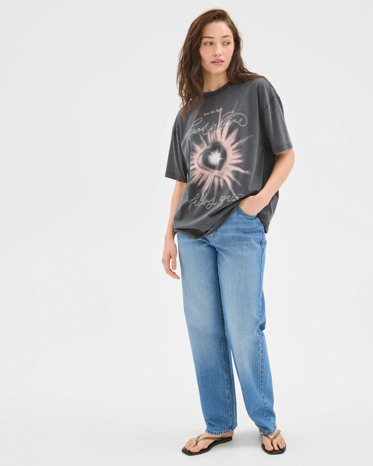 Lily Loves Australian Cotton Boyfriend T-Shirt - Falling Again 4 of 5