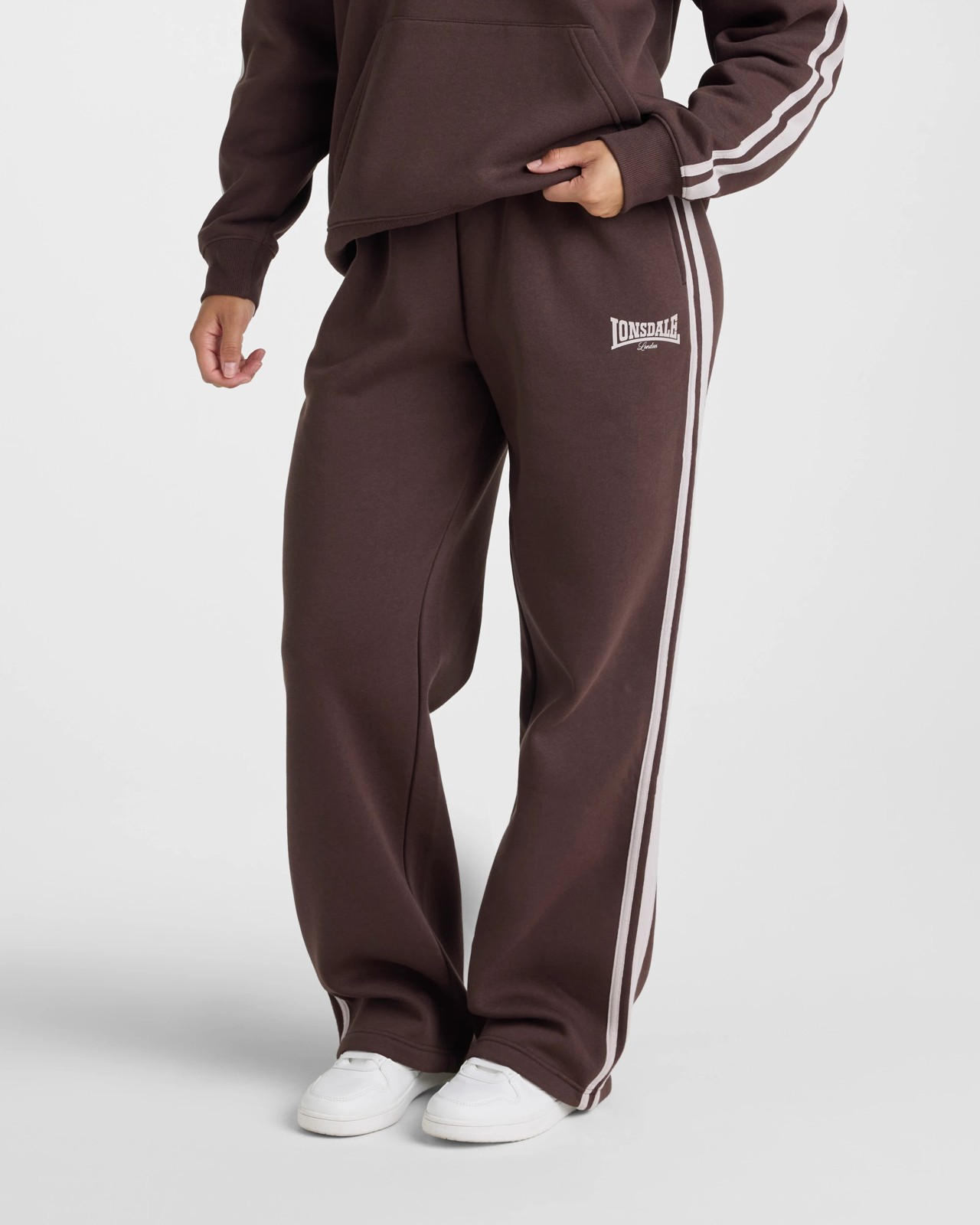 Lonsdale London Straight Leg Trackpants - Chocolate 4 of 5