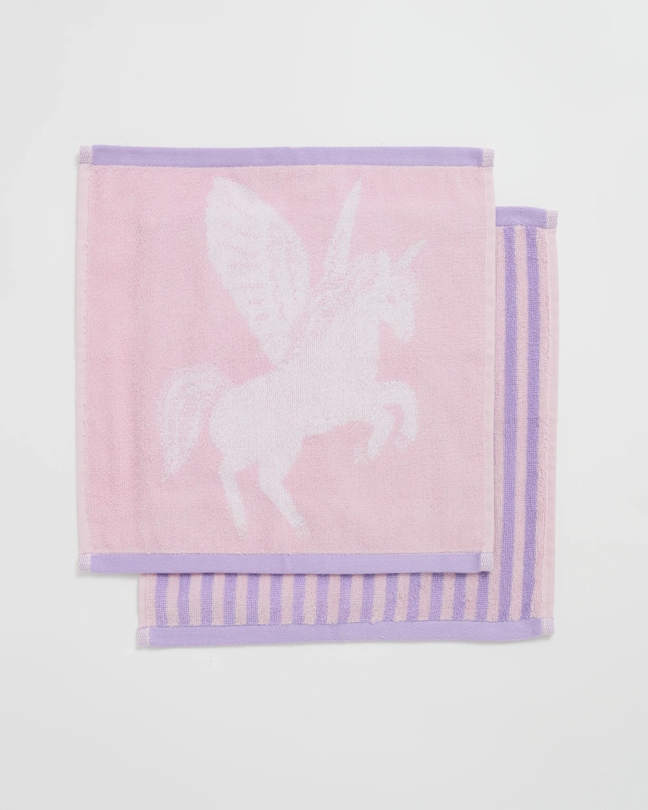 Kids Unicorn Australian Cotton 2 Pack Face Washer - Pale Lilac 4 of 4