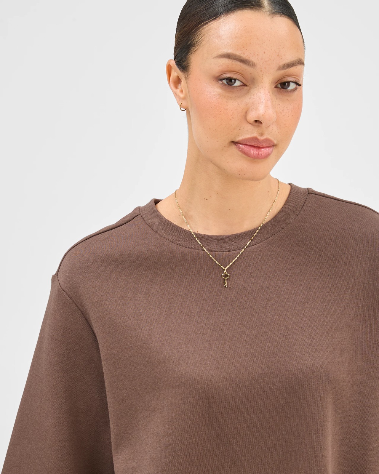Australian Cotton Blend Oversized T-Shirt - Coffee Bean 4 of 6