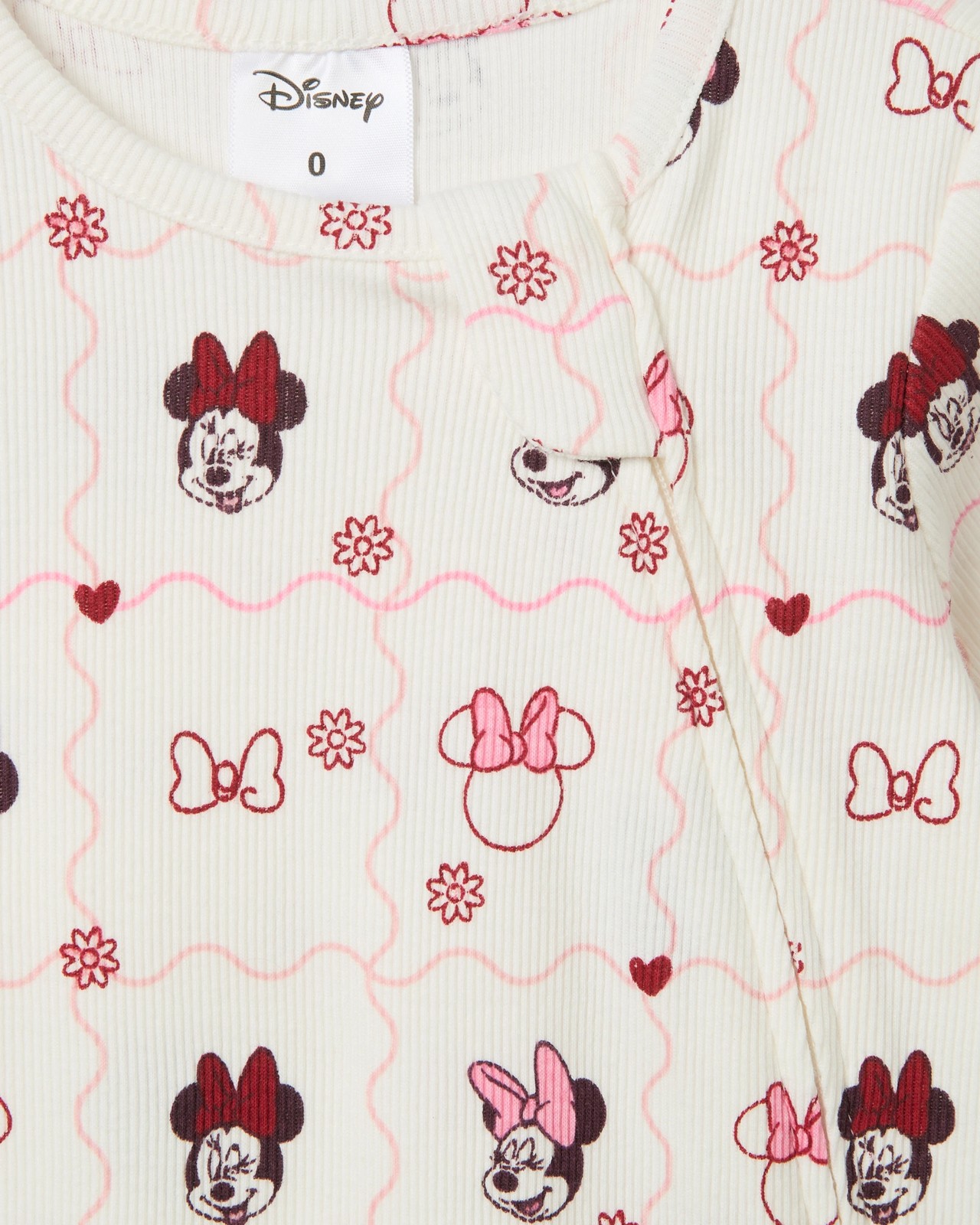 Licensed Disney Organic Cotton 2 Pack Baby Romper - Pink 4 of 4