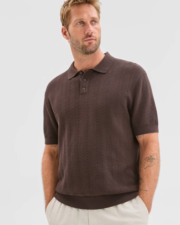 Preview Australian Cotton Fashion Knit Polo Top