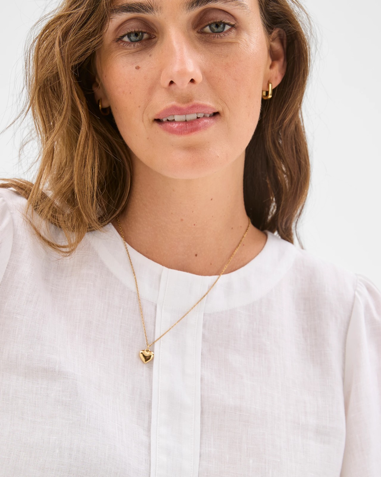 European Linen Femme Popover Blouse - White 5 of 6