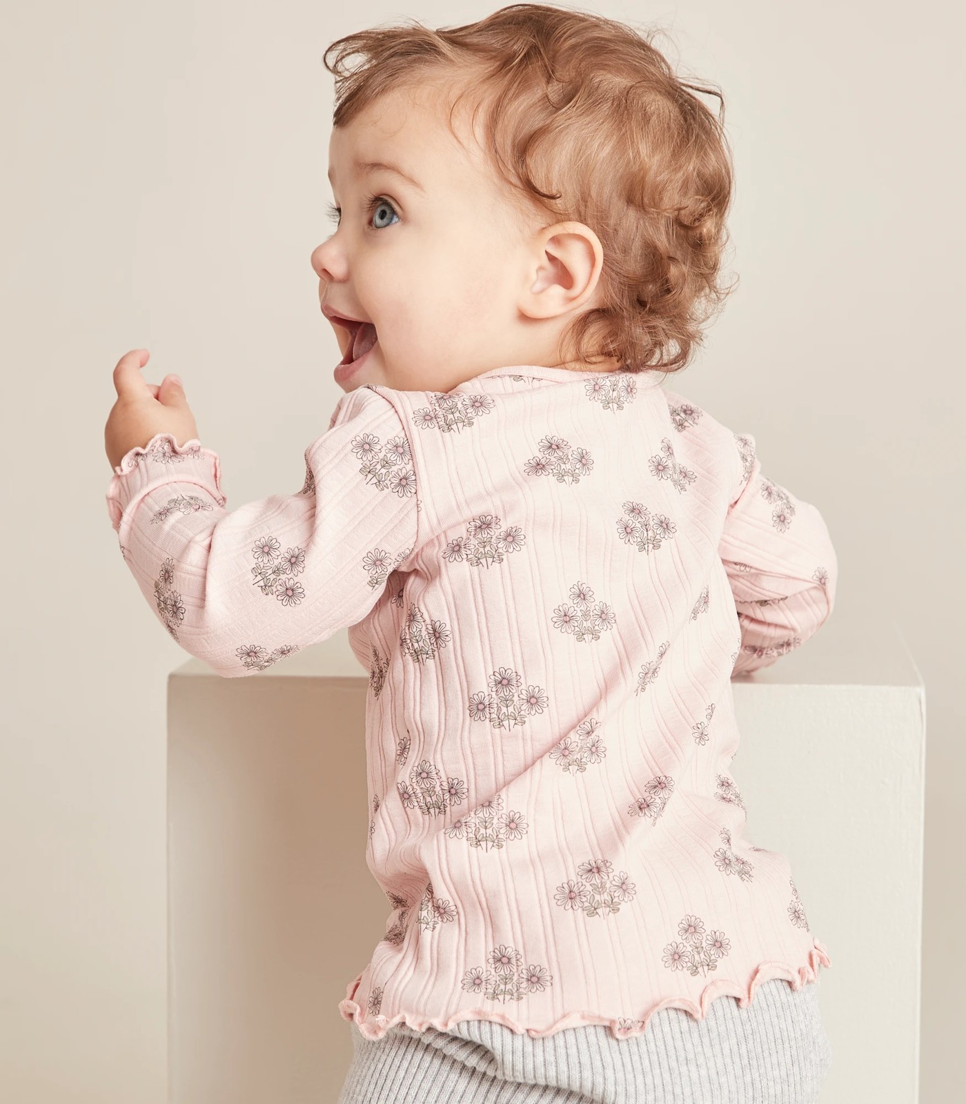 Baby Organic Cotton Long Sleeve Rib Top 5 of 6
