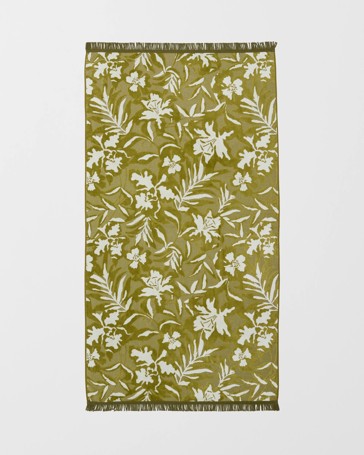 Serena Floral Australian Cotton Jacquard Adult Beach Towel