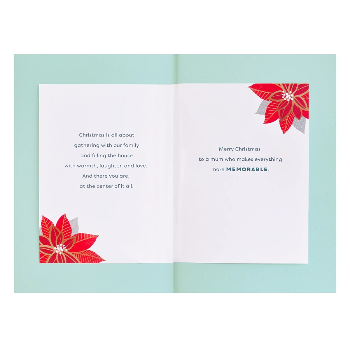 Hallmark Christmas Card - Mum Poinsettia 2 of 3