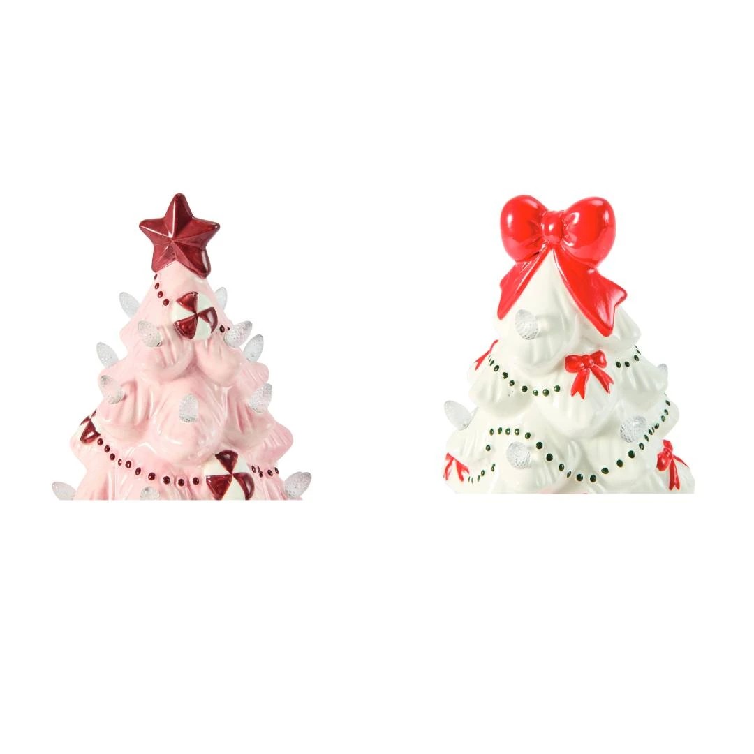 Anko Battery Operated LED Light Up Ceramic Tree - Assorted 5 of 6