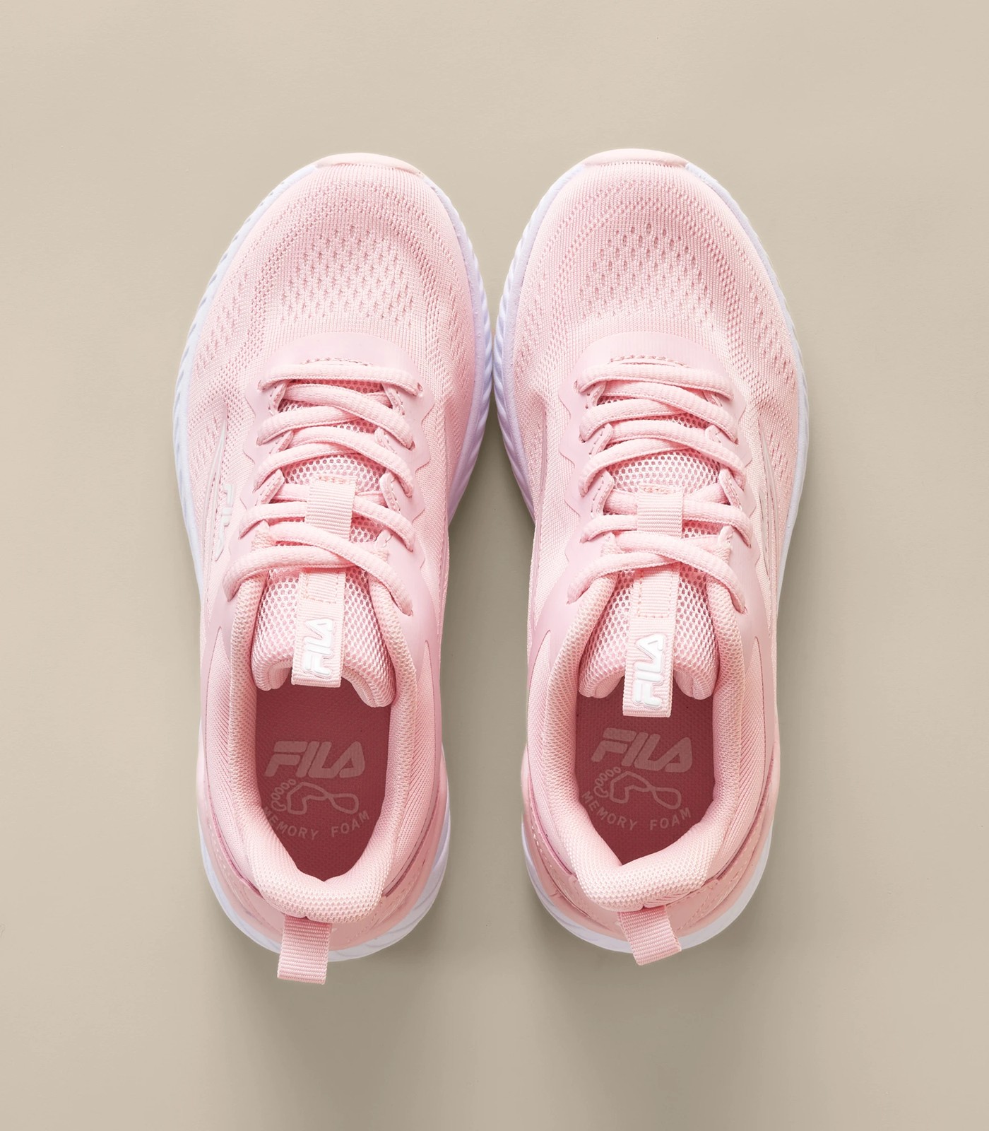 Fila peach cheap running shoes