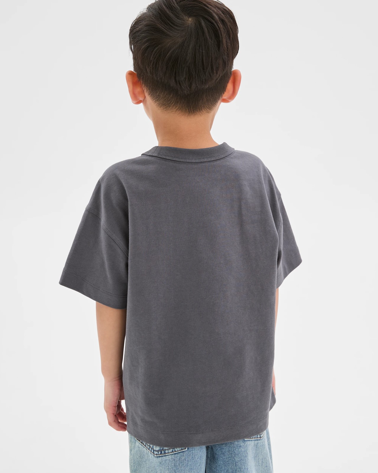 Organic Cotton Oversized T-Shirt - Charcoal 4 of 6
