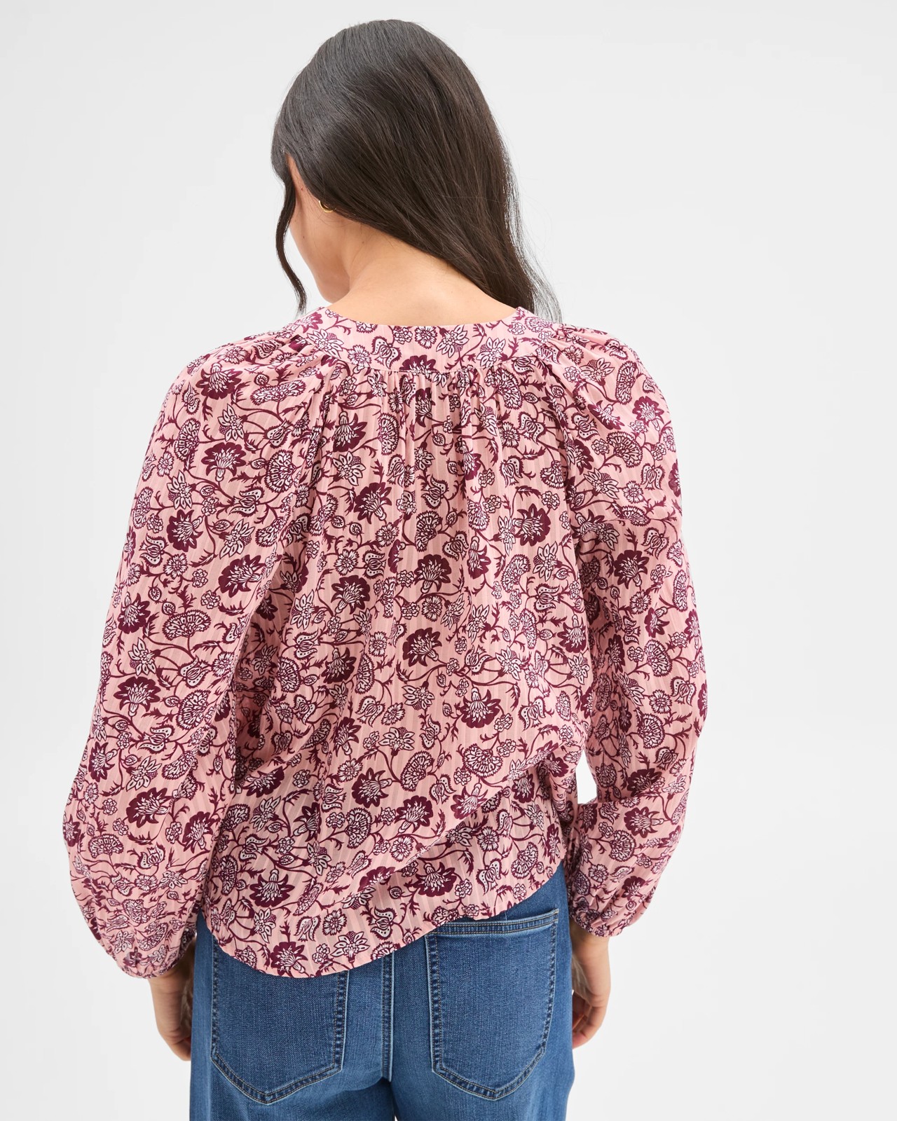 Australian Cotton V-Neck Print Blouse 4 of 5