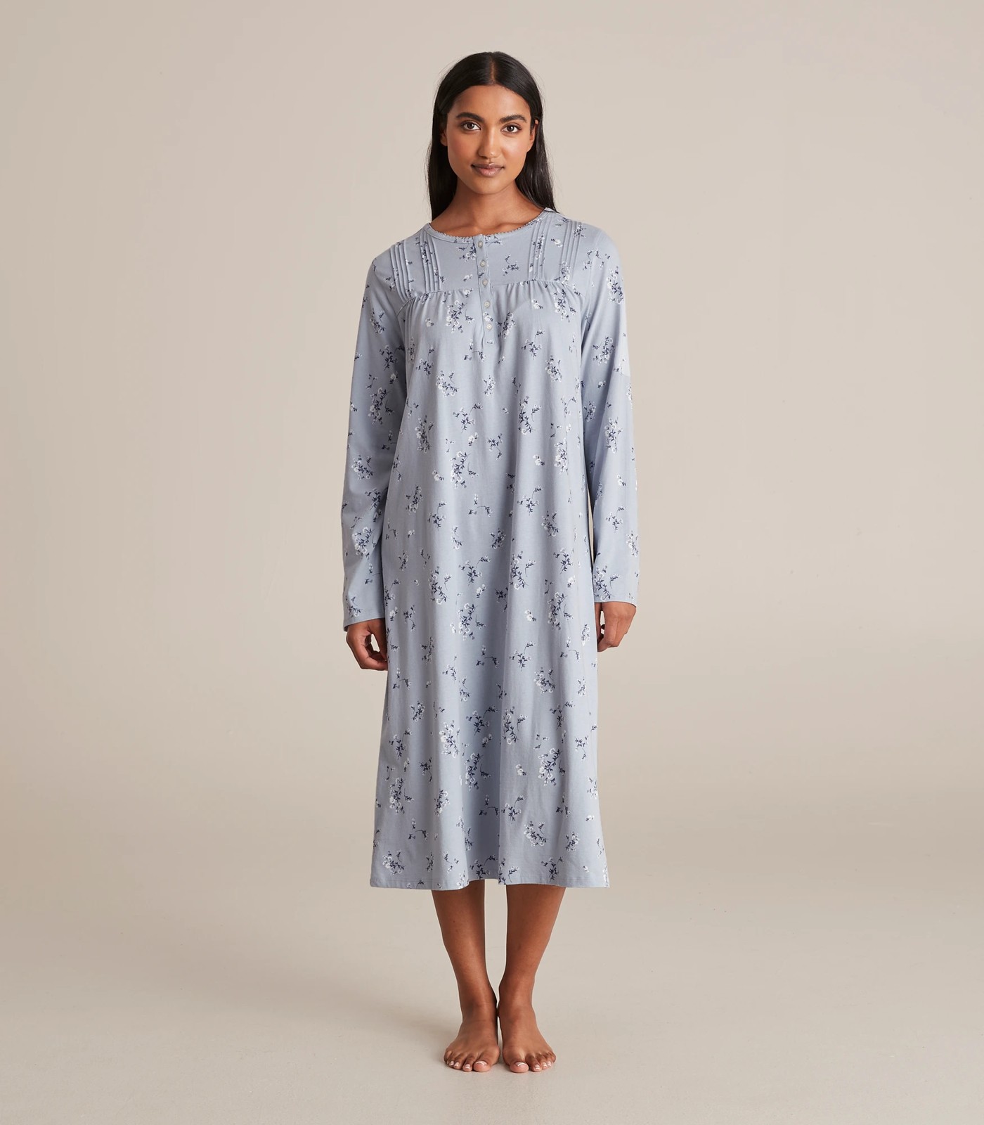 Long Sleeve Traditional Pintuck Sleep Nightie Target Australia