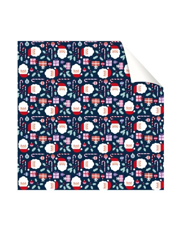 Hallmark Christmas Wrapping Paper - Candy Canes, Baubles, Holly and Santa Claus