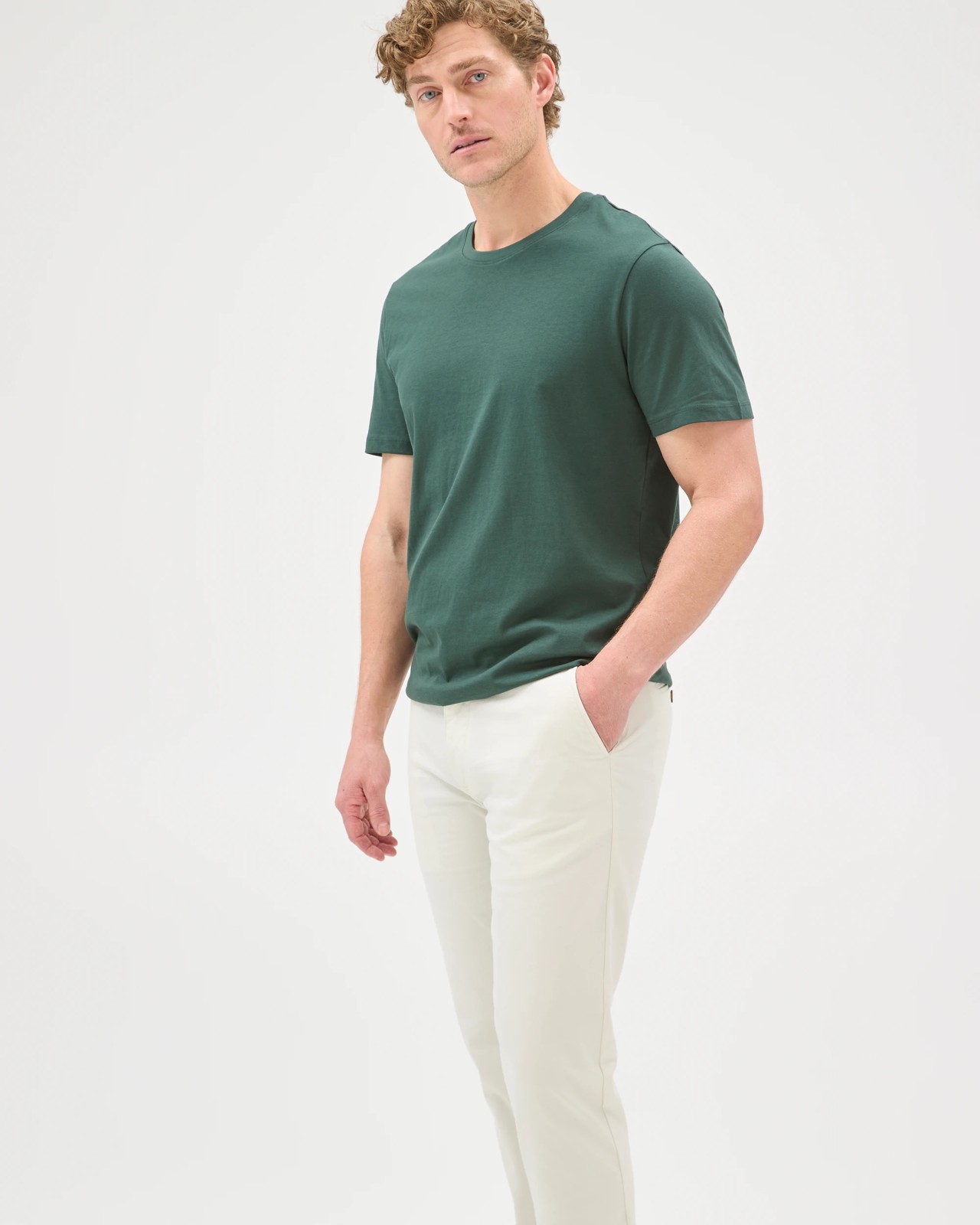 Australian Cotton Slim Chino Pants  - Pale Stone 3 of 5