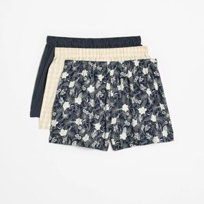 Mens Australian Cotton Woven Boxers 3 Pack - Maxx - Hibiscus product image