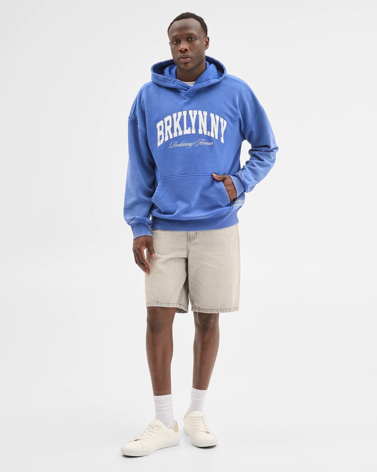 Commons Australian Cotton Blend Heavyweight Graphic Hoodie - Blue 2 of 5