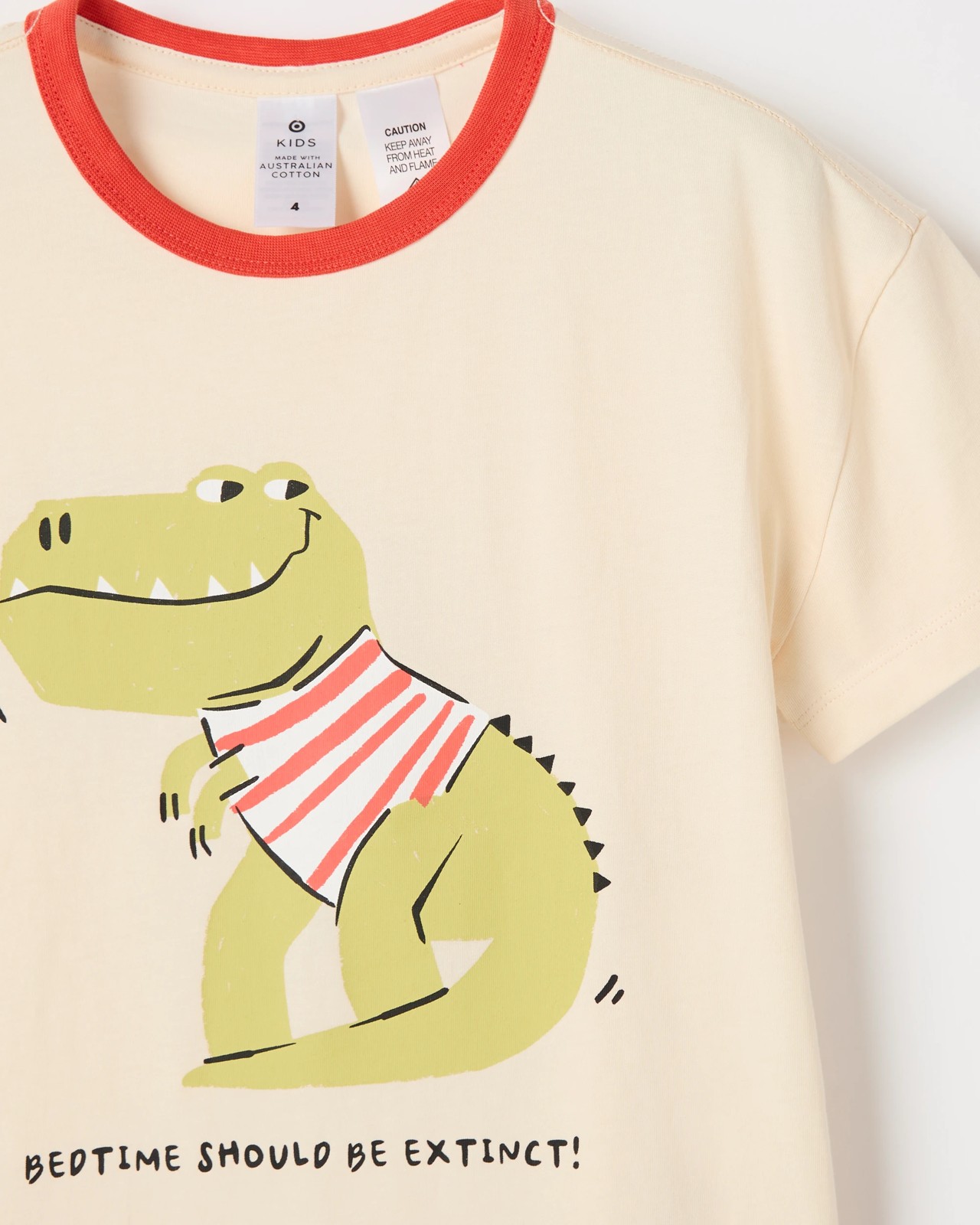 Australian Cotton Younger Boys Oversized Jersey Pyjama Set - T-Rex Multi 2 of 3