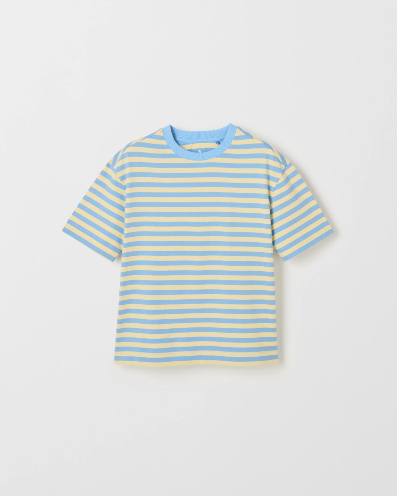 Organic Cotton Heavyweight Oversized T-Shirt - Yellow / Blue 5 of 6