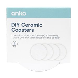 DIY Ceramic Coasters, 4 Pack - Anko product image