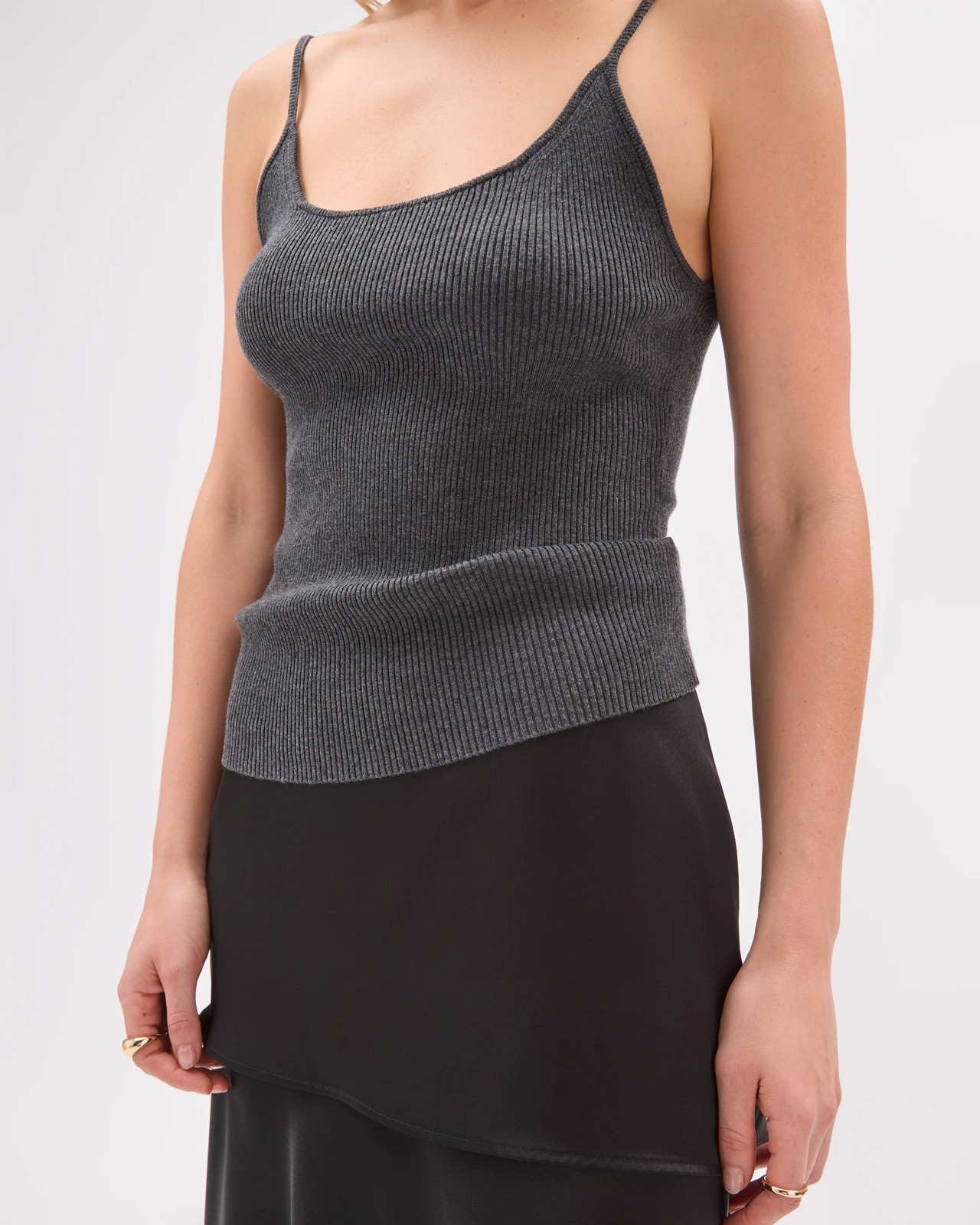 Lily Loves Knitted Cami - Steel Ash Marle 3 of 5