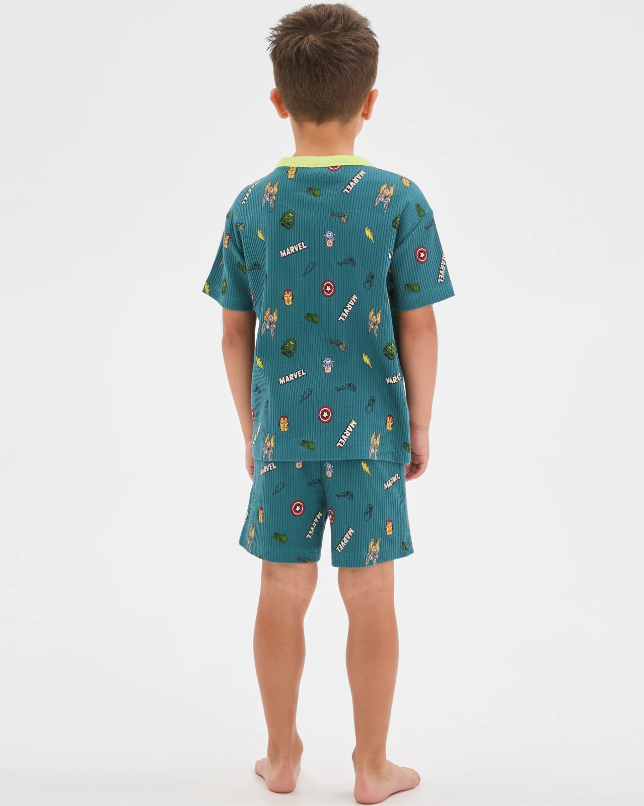 Marvel Organic Cotton Younger Boys Elevated Knit Pyjama Set 4 of 5