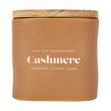 Cashmere Wood Lid Fragrant Candle - Anko
