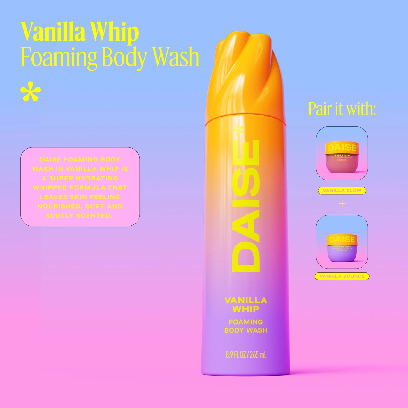 DAISE Foaming Body Wash 250g - Vanilla Whip 6 of 6