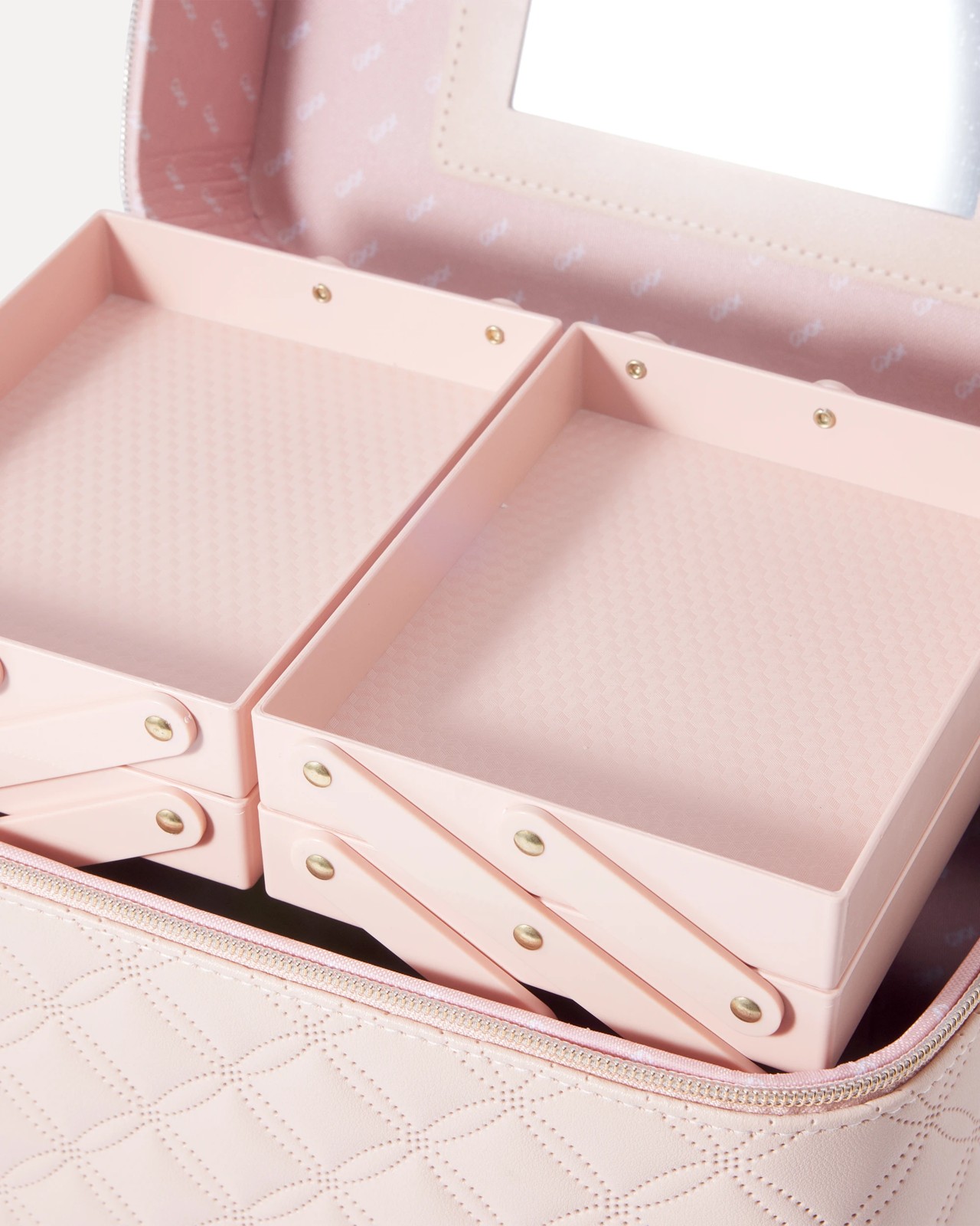 OXX Beauty Quilted Beauty Case - Pink 5 of 6