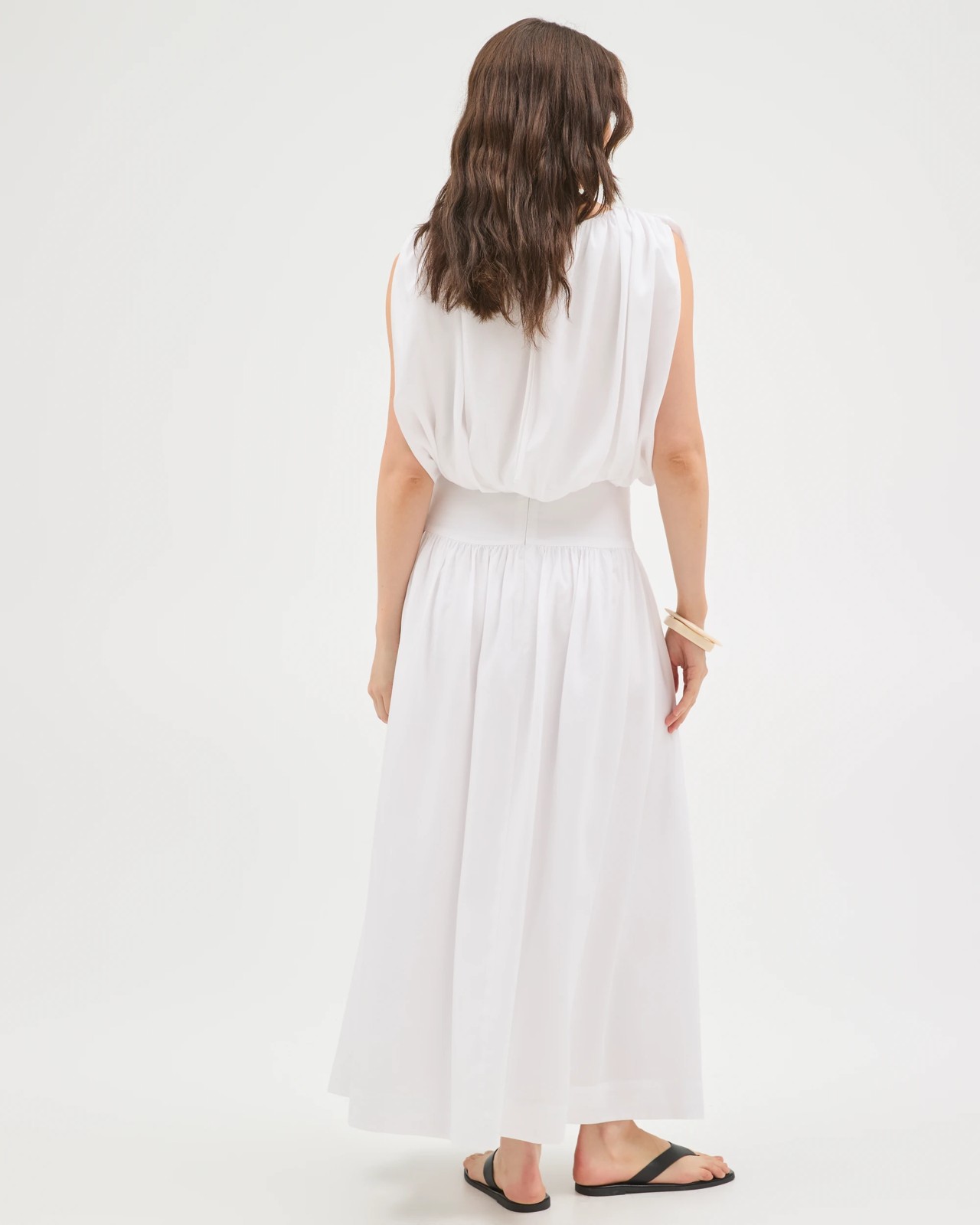 Lily Loves Lyocell A-Line Maxi Skirt - White 6 of 6