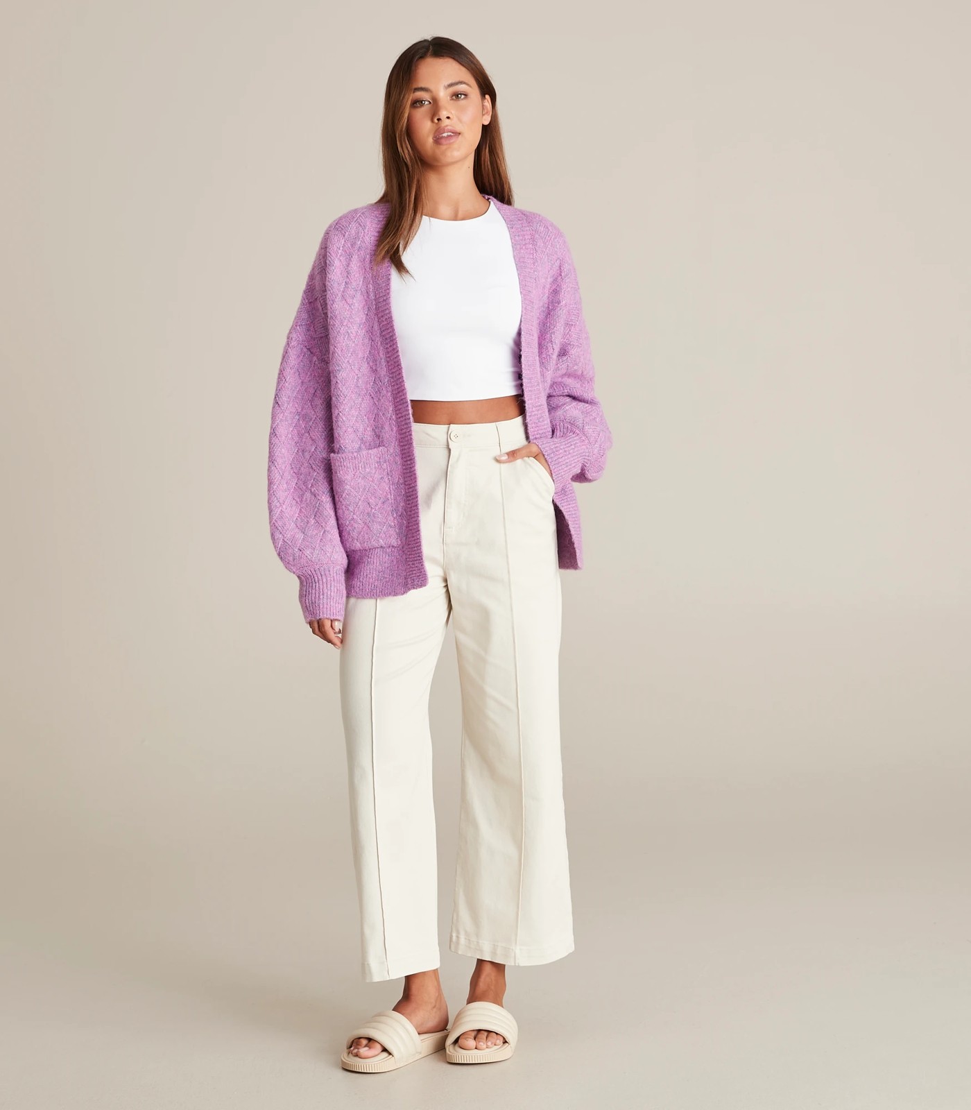 All In Theory Olive Oversized Cardigan – Pink Lily